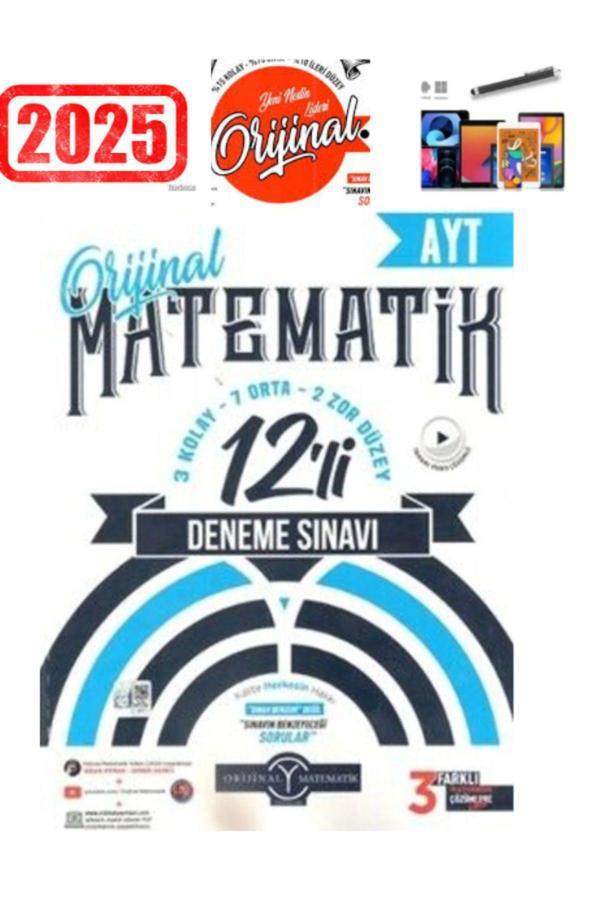 2025 Ayt Orijinal Matematik Video Çözümlü 12 Deneme+Cambridge Kalemlik - Orijinal Yayınları - Image 1