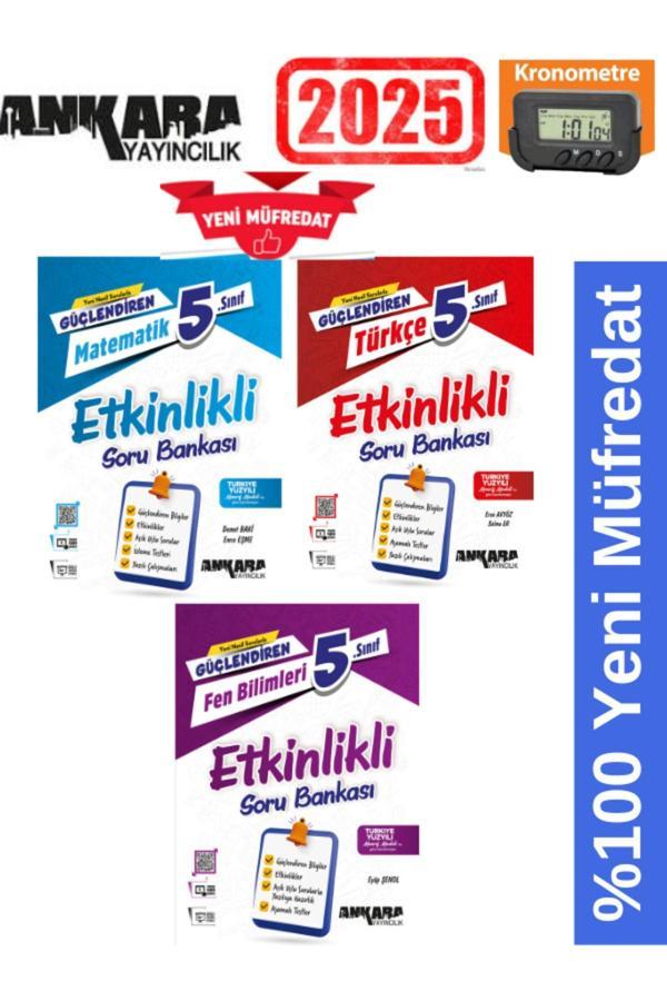 Güçlendiren 2025 5.Sınıf Matematik-Türkçe-Fen Etkinlikli Soru Bankası+Kronometre(Yeni Ürün) - Ankara Yayıncılık - Image 1