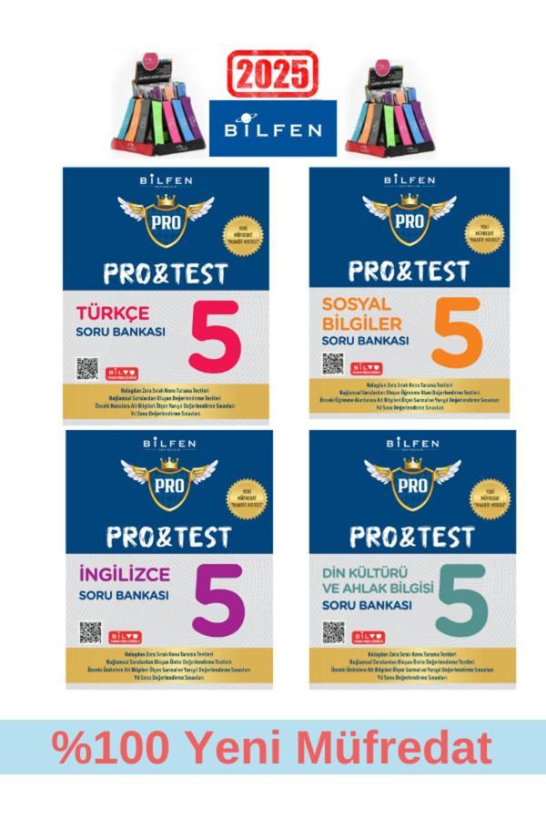 Güncel Protest 5.Sınıf %100 Yeni Türkçe-Sosyal-İngilizce-Din Soru Bankası Seti+Kalemlik - Bilfen Yayınları - Image 1