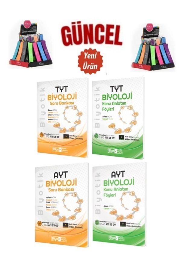 Tyt-Ayt Biyoloji Video Anlatım Çözümlü Konu-Soru Bankası Seti+Kalemlik - Biyotik Yayınları - Image 1