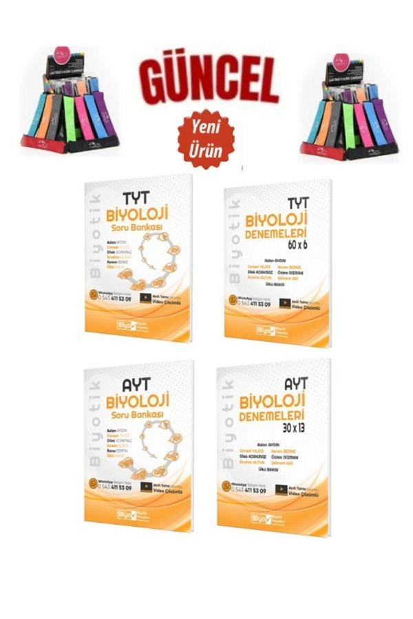 Tyt-Ayt Biyoloji Video Çözümlü Soru Bankası+Tyt-Ayt Biyoloji 19 Deneme Seti (750Soru)+Kalemlik - Biyotik Yayınları - Image 1