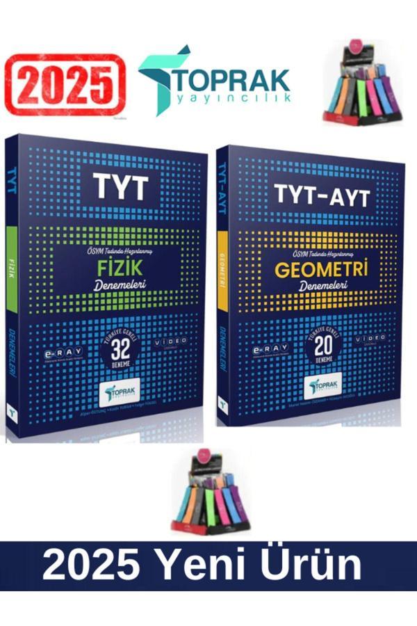 Toprak Yayınları 2025 Tyt Fizik32-TytAyt Geometri20 Deneme Seti+Kalemlik - Toprak Yayınları - Image 1