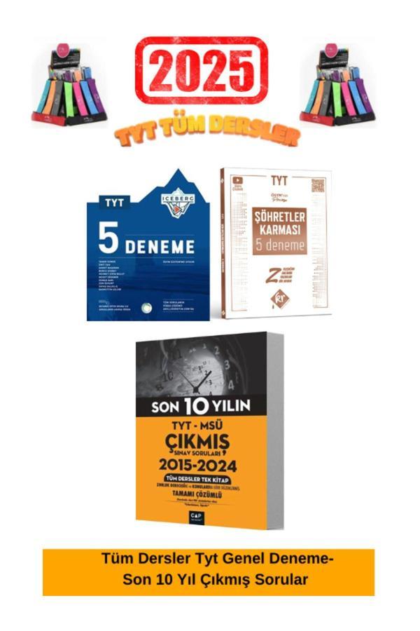 Çap Tyt-Msü Son 10Yıl Çıkmış Soru+Okyanus Tyt Iceberg 5Deneme-Kr Şöhretler Tyt Genel Deneme Seti - Çap Yayınları - Image 1