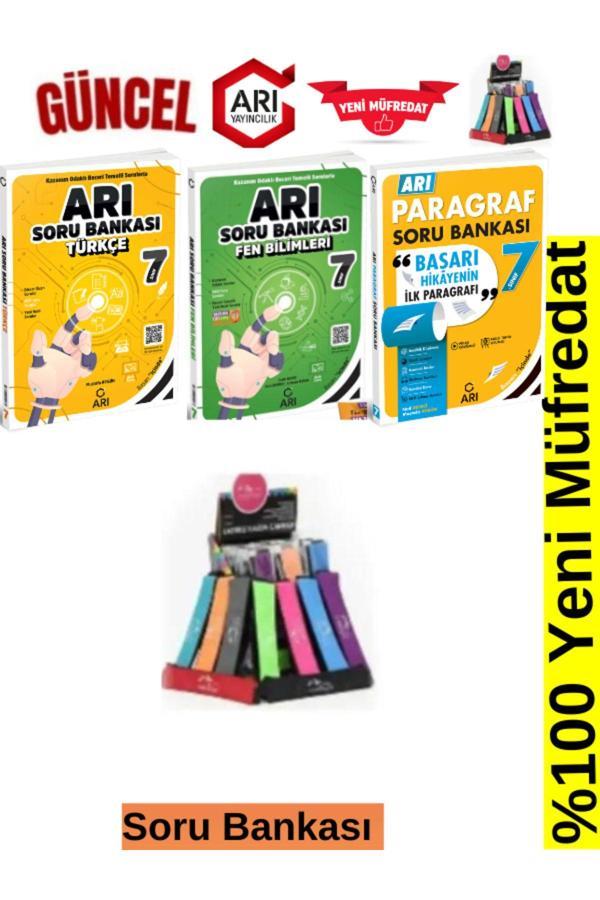 Arı Yayınları Güncel 7.Sınıf Türkçe-Fen-Paragraf Soru Bankası Seti+Kalemlik - Arı Yayıncılık - Image 1