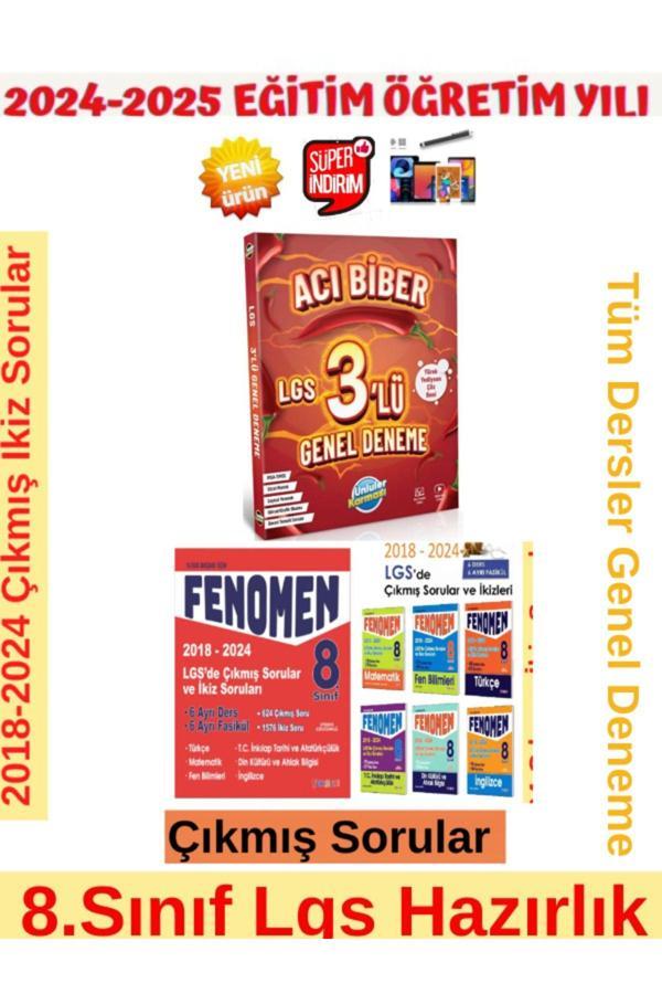 2025 8.sınıf Tüm Ders 18-24 Lgs De Çıkmış Ve Ikiz Soru Seti+Krallar 8.Sınıf 9 lu Deneme+Kalem - Fenomen Yayıncılık - Image 1
