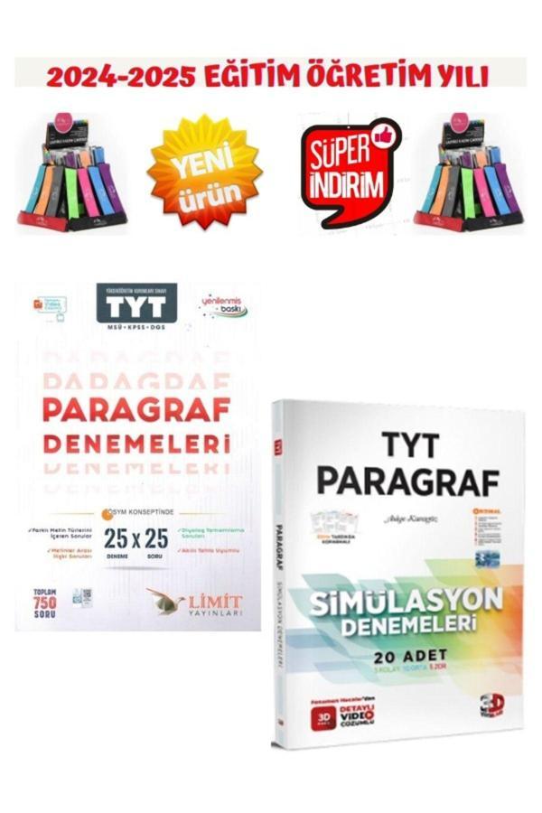 3d 2025 Tyt Paragraf20 Li Deneme+Limit Tyt Paragraf 25x25 Deneme+Kalemlik - 3D Yayınları - Image 1