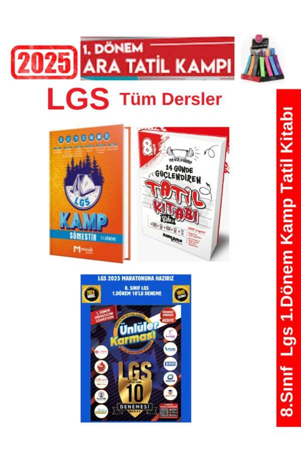 Mozaik8.Sınıf Lgs 1.Dönem Kamp Tatil+2025 Ankara 1.Dönem Soru+Ünlüler 1.Dönem 10 Deneme - Mozaik Yayınları - Image 1