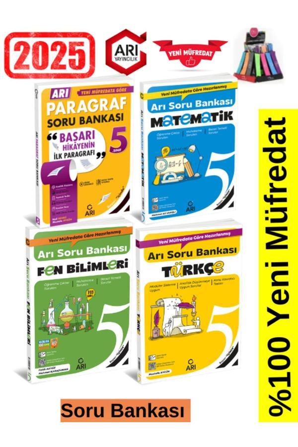 Arı Yayıncılık 2025 5.Sınıf Matematik-Türkçe-Fen-Paragraf Video Çözümlü Soru Bankası Seti+Kalemlik - Arı Yayıncılık - Image 1