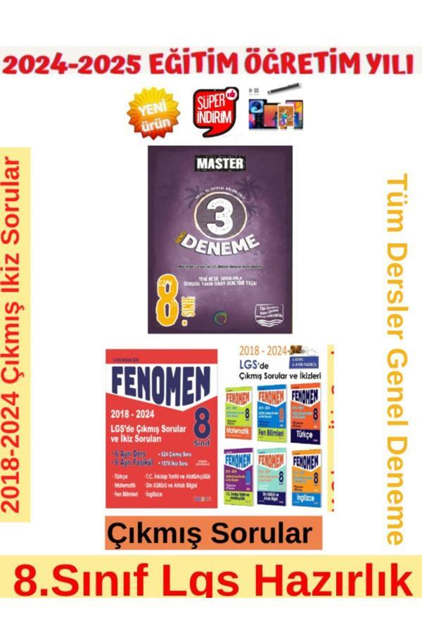 2025 8.sınıf Tüm Ders 18-24 Lgs De Çıkmış Ve Ikiz Soru Seti+Okyanus 8.Sınıf 3 lü Deneme+Kalem - Fenomen Yayıncılık - Image 1