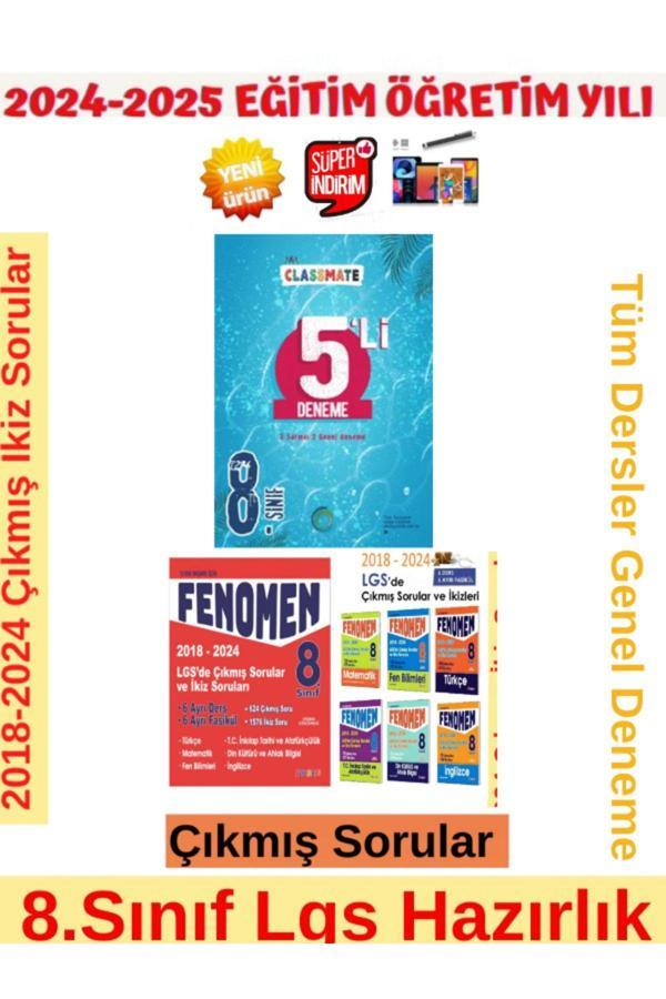 2025 8.sınıf Tüm Ders 18-24 Lgs De Çıkmış Ve Ikiz Soru Seti+Okyanus 8.Sınıf 5 li Deneme+Kalem - Fenomen Yayıncılık - Image 1