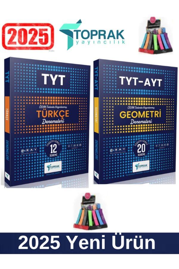 Toprak Yayınları 2025 Tyt Türkçe12-TytAyt Geometri20 Deneme Seti+Kalemlik - Toprak Yayınları - Image 1