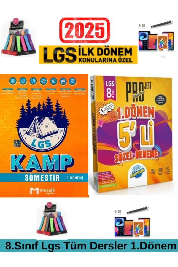 Mozaik 8.Sınıf Lgs 1.Dönem Tüm Dersler Soru +Ünlüler Sempatik Sözel 1.Dönem 5 Deneme+Kalem - Mozaik Yayınları - Image 1