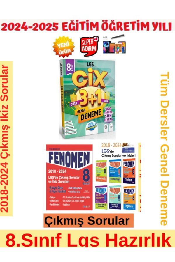 2026 8.sınıf Tüm Ders 18-24 Lgs De Çıkmış Ve Ikiz Soru Seti+Ünlüler Cix 3+1 8.Sınıf Tüm Ders Deneme - Fenomen Yayıncılık - Image 1