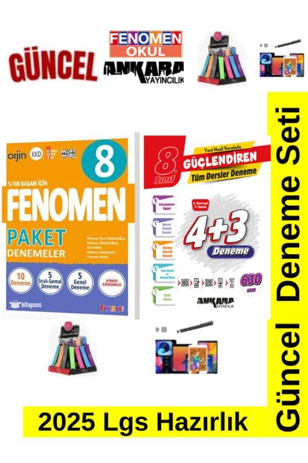 Güncel 8.Sınıf Lgs Tüm Dersler 10 Paket Deneme+Ankara 2025 Tüm Dersler 4+3 Deneme+Kalem+Kalemlik - Fenomen Yayıncılık - Image 1