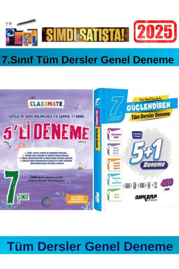 Classmate 7.Sınıf Tüm Dersler 7 li Deneme+Ankara 7.Sınıf Güçlendiren Tüm Dersler 5+1 Genel Deneme - Okyanus Yayıncılık - Image 1