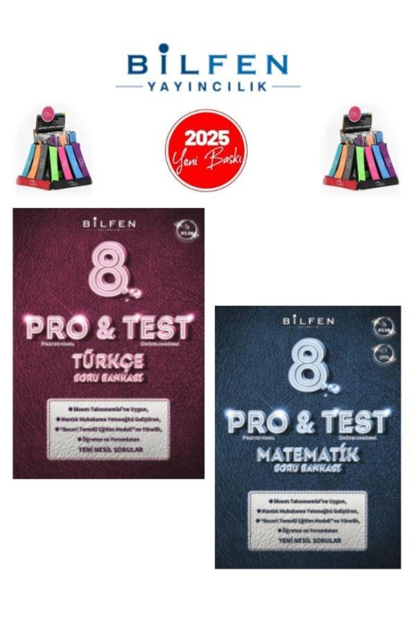 2025 8.Sınıf Lgs Hazırlık Protest Türkçe-Matematik Soru Bankası+Cambridge Kalemlik - Bilfen Yayınları - Image 1