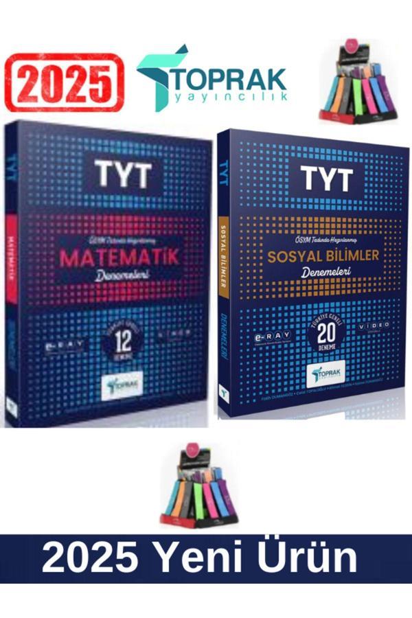 Toprak Yayınları 2025 Tyt Matematik 12-Tyt Sosyal Bilimler20  Deneme Seti+Kalemlik - Toprak Yayınları - Image 1
