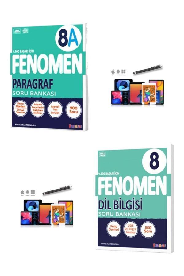 2025 Kurmay 8.sınıf Paragraf 8a Dilbilgisi(900-850 SORU)video Çözümlü Soru Bankası Seti Kalem - Fenomen Yayıncılık - Image 1