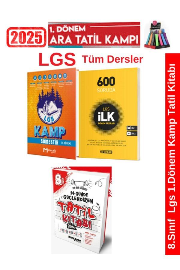 Mozaik8.Sınıf Lgs 1.Dönem Kamp Soru+Hız 600 Soruda 1.Dönem+Ankara 2025 1.Dönem Soru - Mozaik Yayınları - Image 1