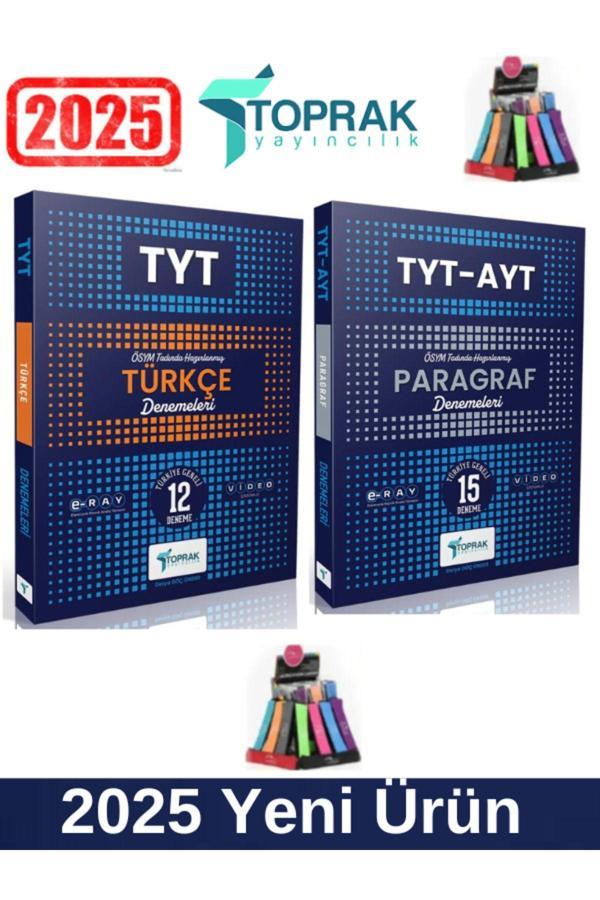 Toprak Yayınları 2025 Tyt Türkçe12 -TytAyt Paragraf15 Deneme Seti+Kalemlik - Toprak Yayınları - Image 1