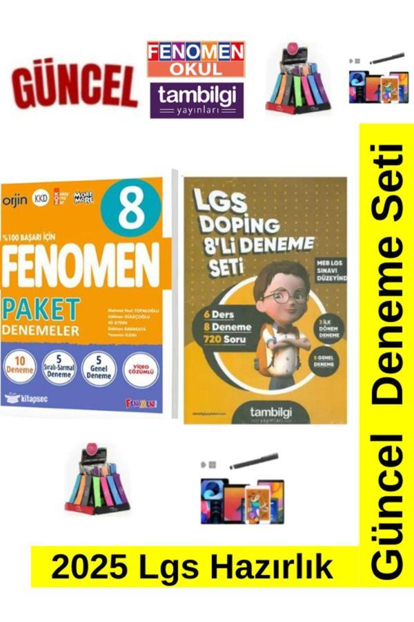 Güncel 8.Sınıf Lgs Tüm Dersler 10 Paket Deneme+Tam Bilgi Doping 8 li Deneme+Kalem+Kalemlik - Fenomen Yayıncılık - Image 1