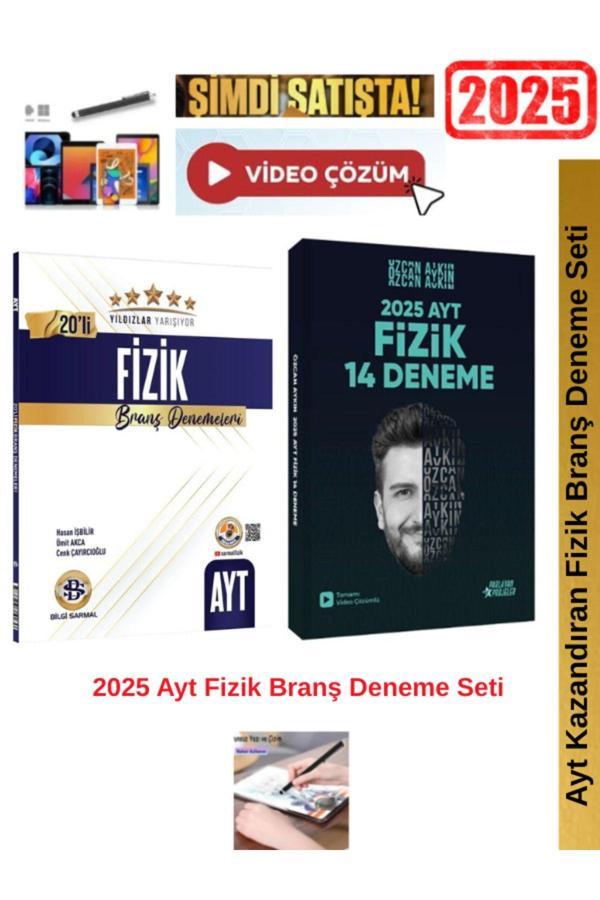 Yıldızlar Yarışıyor Ayt Fizik 20 li Deneme+Özcan Aykın 2025 Ayt Fizik 14lü Deneme Seti+Android Kalem - Bilgi Sarmal Yayınları - Image 1
