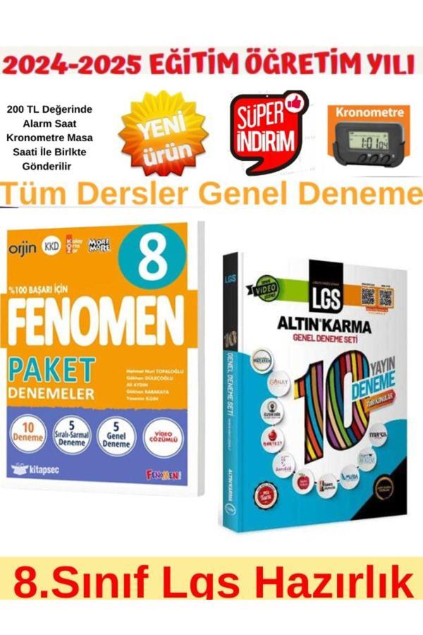 2025 8.Sınıf Lgs Hazırlık 10 Genel Deneme+Altın Karma 8.Sınıf Lgs 10 Yayın 10 Deneme+Kronometre - Fenomen Yayıncılık - Image 1