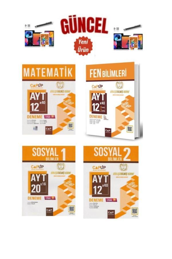 Çap Ayt Matematik-Fen-Sos1-Sos2 56 Deneme Seti (1620 Soru)+Dokunmatik Kalem - Çap Yayınları - Image 1