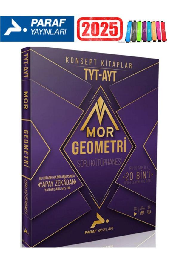 Paraf Yayınları Paraf Mor Tyt-Ayt Geometri Soru Kütüphanesi (Konsept Kitaplar)+Kalemlik - Paraf Yayınları - Image 1
