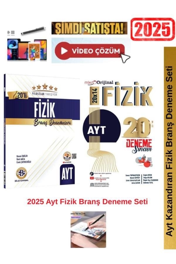Yıldızlar Yarışıyor Ayt Fizik 20 li Deneme+Mikro Orijinal Ayt Fizik 20x14 Deneme Seti+Android Kalem - Bilgi Sarmal Yayınları - Image 1