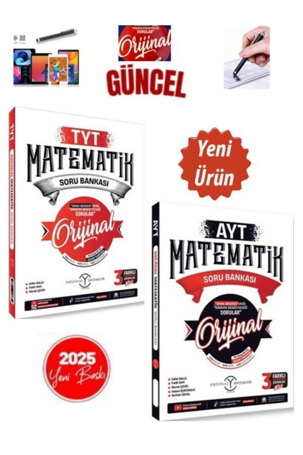 Güncel 2024-2025 Yeni Ürün Tyt-Ayt Matematik Video Çözümlü Soru Bankası Seti+Kalem - Orijinal Yayınları - Image 1