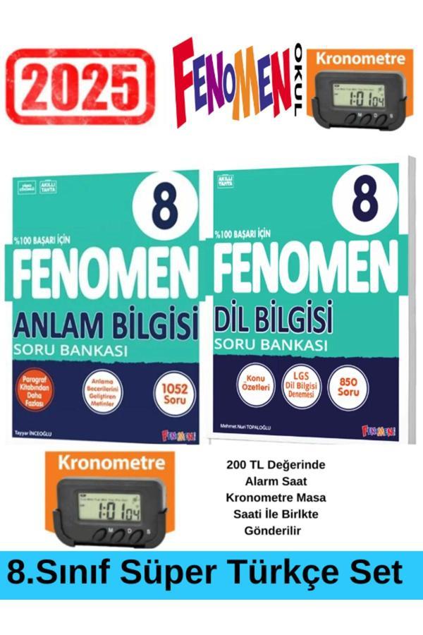 2025 8.Sınıf Lgs Hazırlık Anlam Bilgisi+Dilbilgisi Soru Bankası Seti (1052-850 Soru)+Kronometre - Fenomen Yayıncılık - Image 1