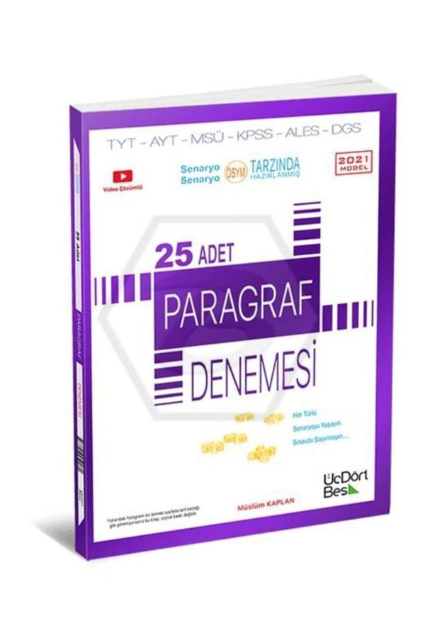 Üç Dört Beş Yayınları 2025 Tyt Paragraf 20Li Deneme Soru Bankası Kalemlik 2025 - Üç Dört Beş Yayınları - Image 1