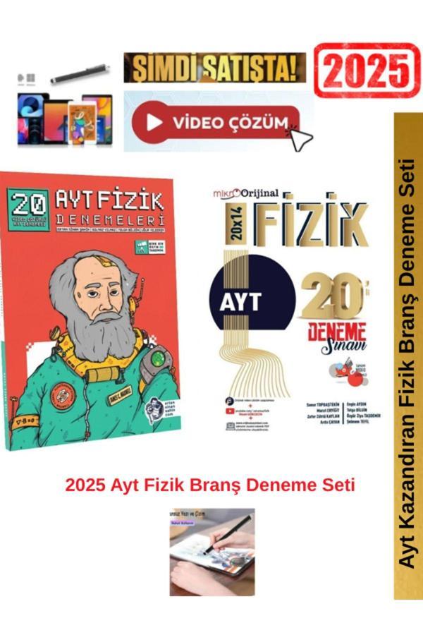 Ertan Sinan Şahin 2025 Ayt Fizik 20 Deneme+Mikro Orijinal Ayt Fizik 20x14 Deneme Seti+Android Kalem - Image 1