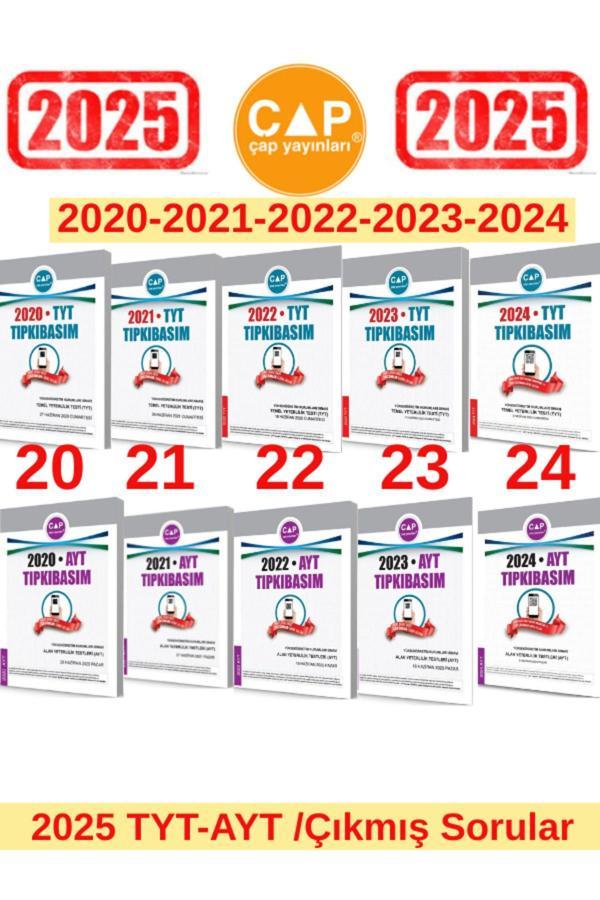 Çap 2025 Tyt-ayt Sınıvı Için 20-21-22-23-24 Tyt 20-21-22-23-24 Ayt Tıpkı Basım Çıkmış Sorular - Çap Yayınları - Image 1