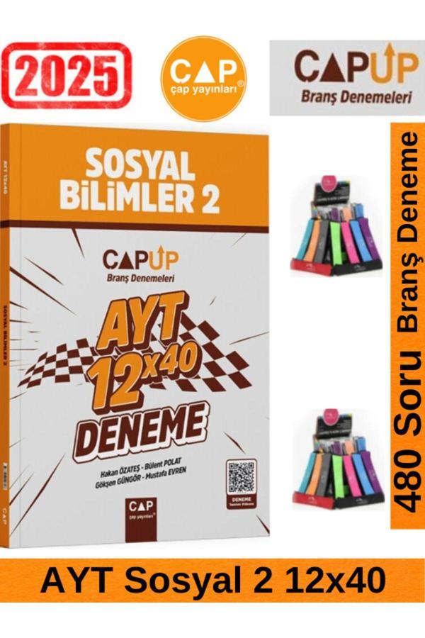 Çap 2025 AYT Sosyal Bilimler 2 12* 40 Up Deneme+Lastikli Kalemlik - Çap Yayınları - Image 1