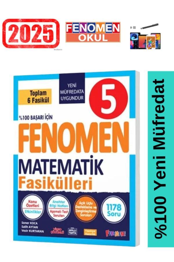 2025 5.Sınıf Matematik Fasikül Konu Özetli Soru Bankası 6 Fasikül 1178 Soru Yeni Müfredat+Kalem - Fenomen Yayıncılık - Image 1
