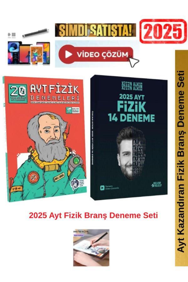 Ertan Sinan Şahin 2025 Ayt Fizik 20 Deneme+Özcan Aykın 2025 Ayt Fizik 14lü Deneme Seti+Android Kalem - Image 1