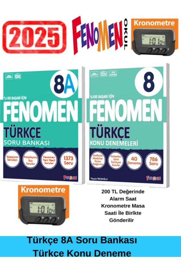 2025 8.Sınıf Lgs Hazırlık Türkçe(A) Soru Bankası+Türkçe 40 Adet Konu Deneme Seti+Kronometre - Fenomen Yayıncılık - Image 1