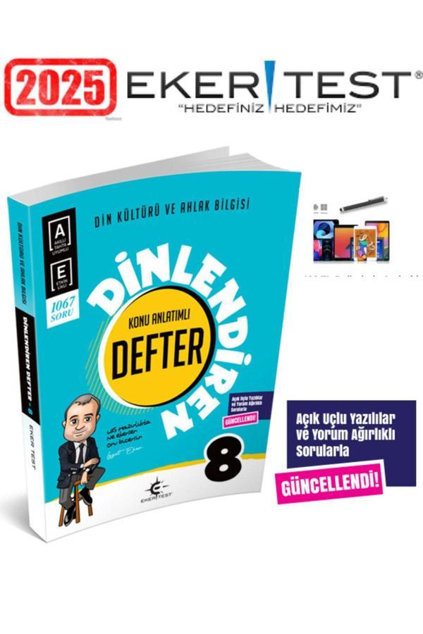 Eker Test 8.Sınıf Dinlendiren Defter Konu Anlatımı+Android Kalem - Eker Test Yayınları - Image 1