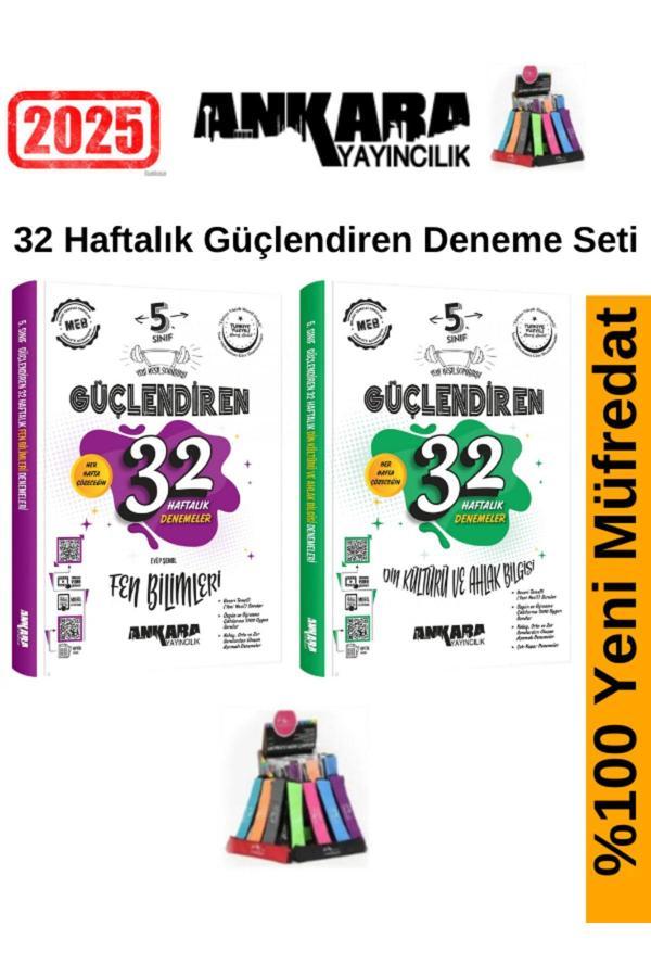Ankara 5.Sınıf Güçlendiren Fen-Din Kültürü 32 Haftalık Deneme Seti+Kalemlik - Ankara Yayıncılık - Image 1