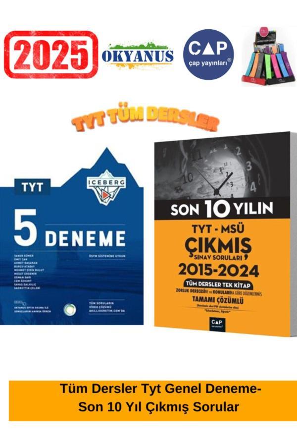 Çap Tyt-Msü Konu Konu Son 10 Yıl Çıkmış Soru+Okyanus Iceberg Tyt Genel 5 Deneme Seti+Kalemlik - Çap Yayınları - Image 1