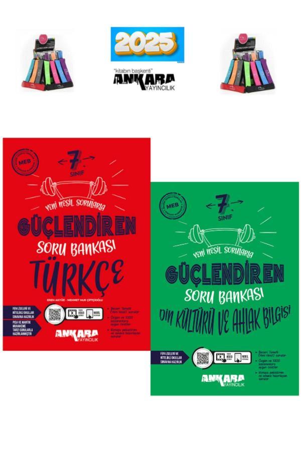 Ankara 7.Sınıf Türkçe-Din Kültürü(2Kitap)Soru Bankası Seti+ Kalemlik - Ankara Yayıncılık - Image 1