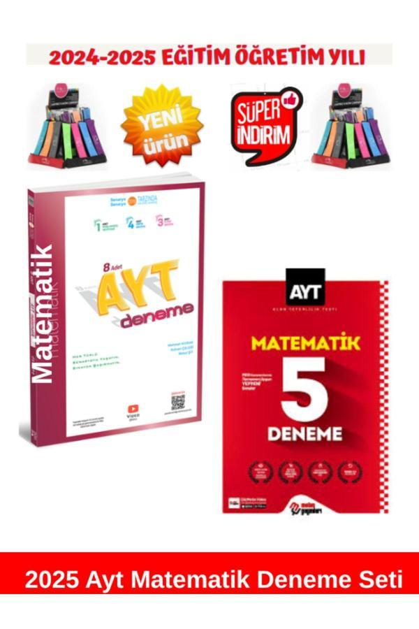 2025 Ayt Matematik 8'li Deneme+Metin Yayınları 2025 Ayt Matematik 5 Deneme Seti+Kalemlik - Üç Dört Beş Yayınları - Image 1