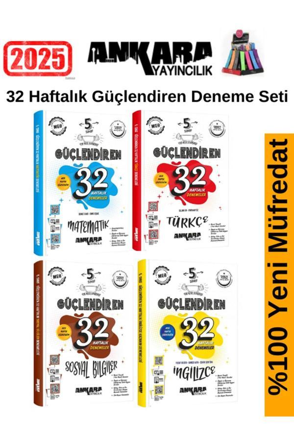 Ankara 5.Sınıf Güçlendiren Mat-Türkçe-Sosyal-İngilizce 32 Haftalık Deneme Seti+Kalemlik - Ankara Yayıncılık - Image 1