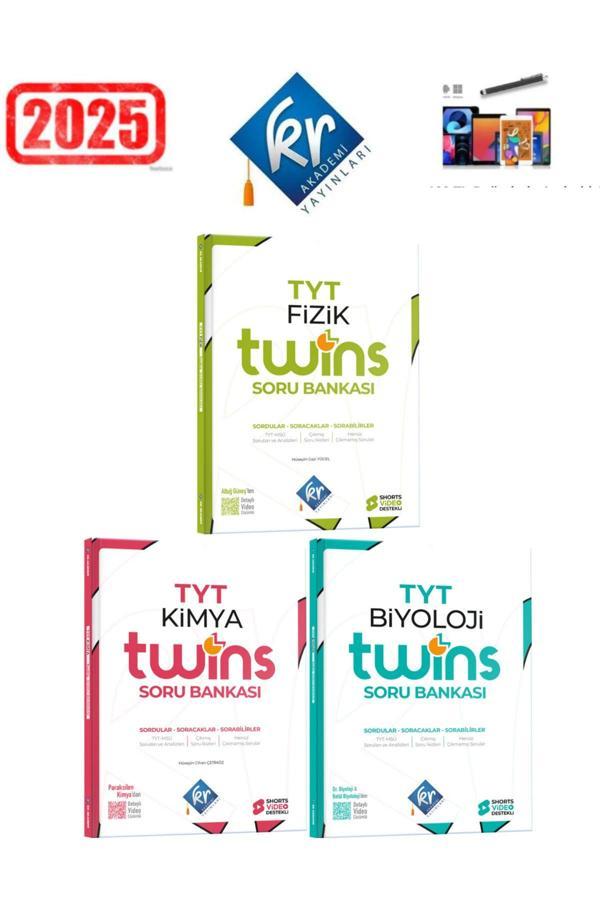 TYT Twins Fizik Kimya Biyoloji FKB Soru Bankası Seti KR Akademi +Android Kalem - KR Akademi - Image 1
