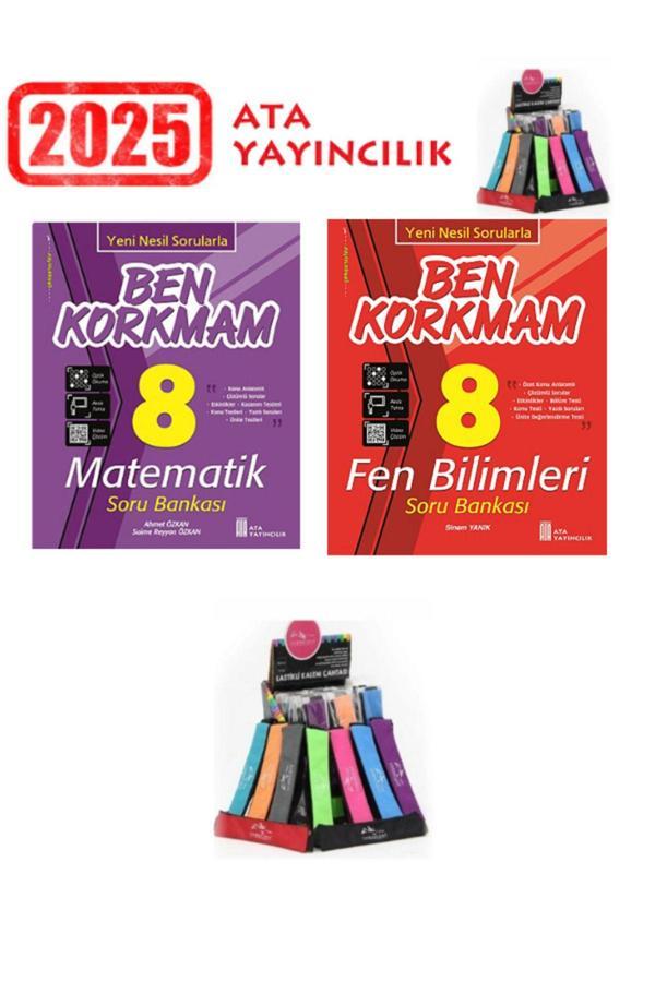 Ata Yayıncılık Güncel Ben Korkmam 8.Sınıf Matematik Fen Soru Bankası+Kalemlik - Ata Yayıncılık - Image 1