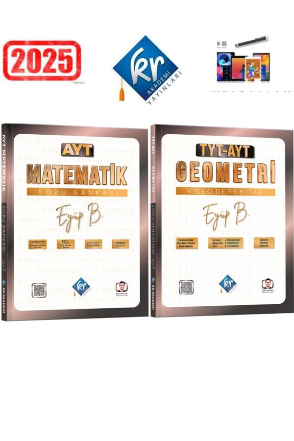 Eyüp B. AYT Matematik Soru Bankası & TYT AYT Geometri Video Ders Kitabı Seti KR +Android Kalem - KR Akademi - Image 1
