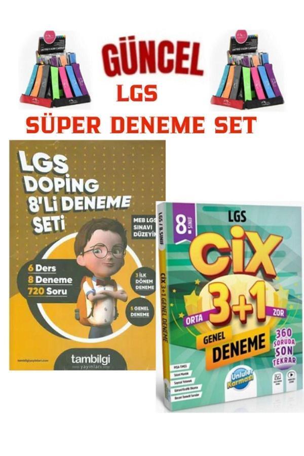 TamBilgi Yayınları Doping 8 li Deneme(720Soru)+Ünlüler LGS CİX 3+1 Genel Deneme+Kalemlik - Tambilgi Yayınları - Image 1