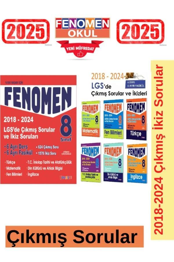 Fenomen Yayınları 8. Sınıf Lgs'de Çıkmış Sorular Ve Ikiz Soruları 2018-2024 6 Ders 6 Fasikül - Fenomen Yayıncılık - Image 1